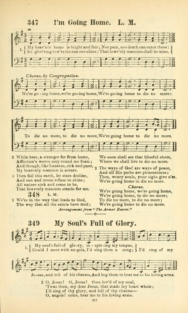 The New Jubilee Harp: or Christian hymns and songs. a new collection of hymns and tunes for public and social worship (With supplement) page 213