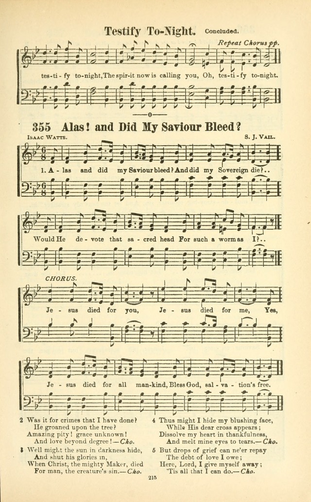 The New Jubilee Harp: or Christian hymns and songs. a new collection of hymns and tunes for public and social worship (With supplement) page 217