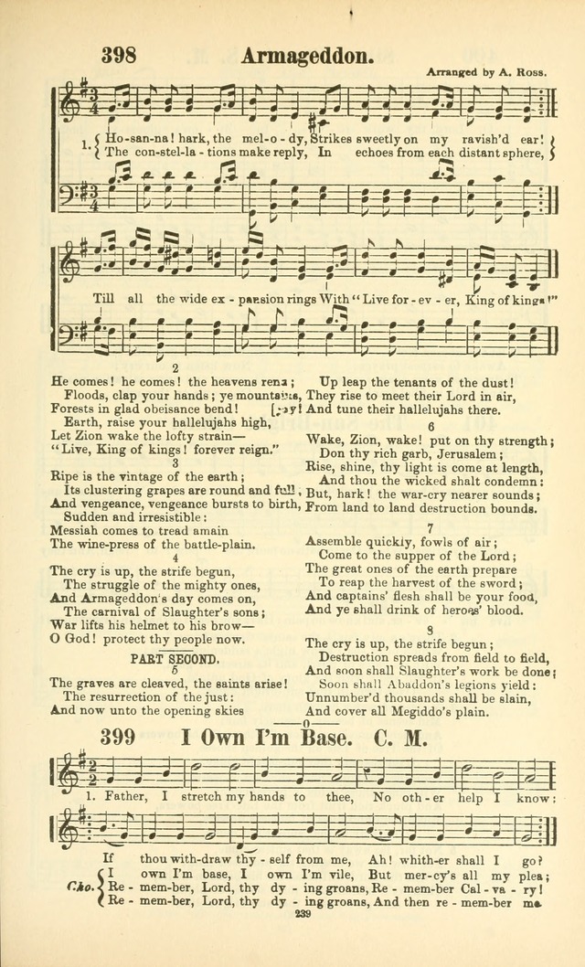 The New Jubilee Harp: or Christian hymns and songs. a new collection of hymns and tunes for public and social worship (With supplement) page 243