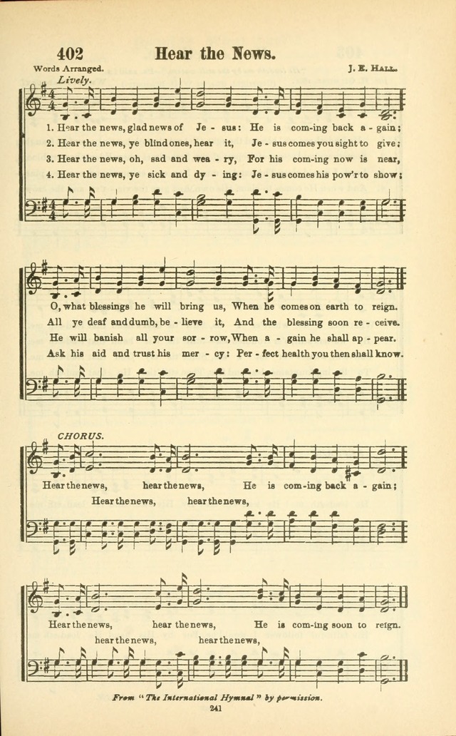 The New Jubilee Harp: or Christian hymns and songs. a new collection of hymns and tunes for public and social worship (With supplement) page 245