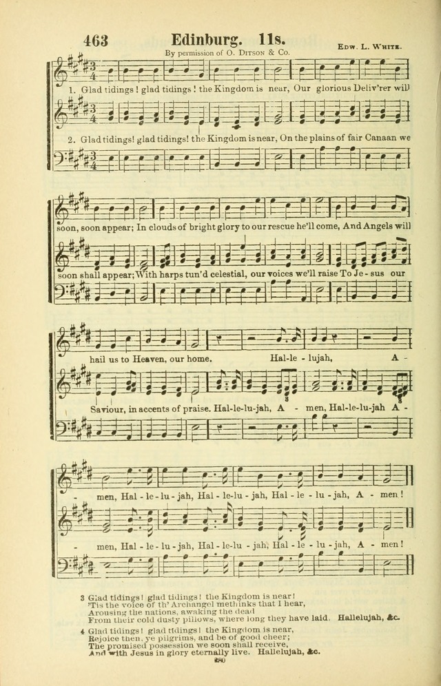 The New Jubilee Harp: or Christian hymns and songs. a new collection of hymns and tunes for public and social worship (With supplement) page 284