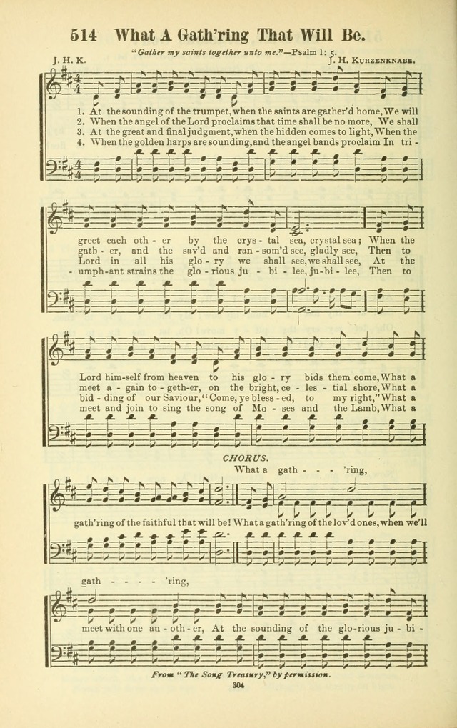 The New Jubilee Harp: or Christian hymns and songs. a new collection of hymns and tunes for public and social worship (With supplement) page 308