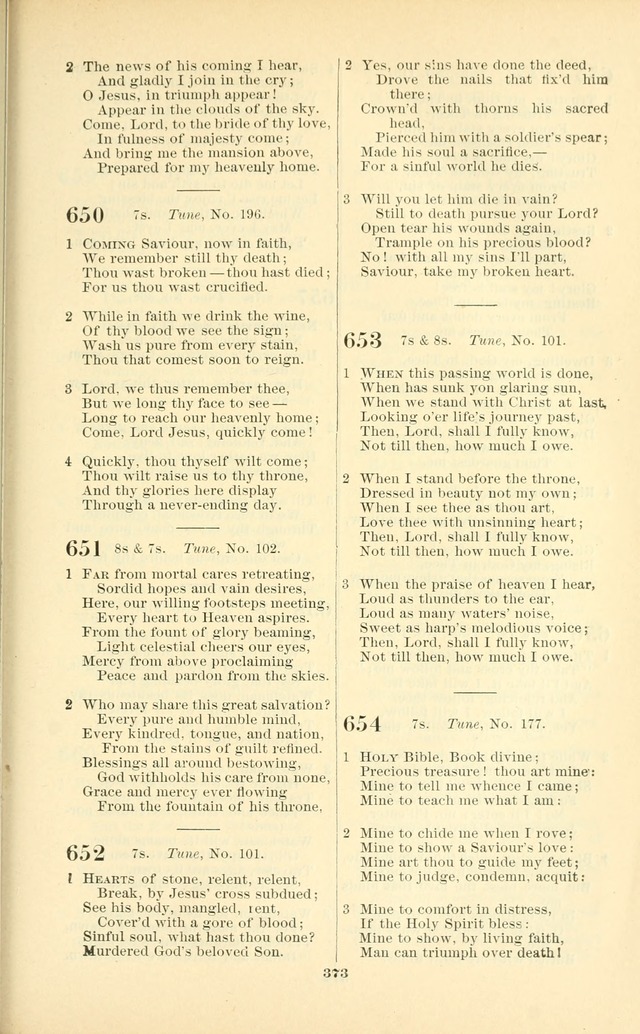 The New Jubilee Harp: or Christian hymns and songs. a new collection of hymns and tunes for public and social worship (With supplement) page 379