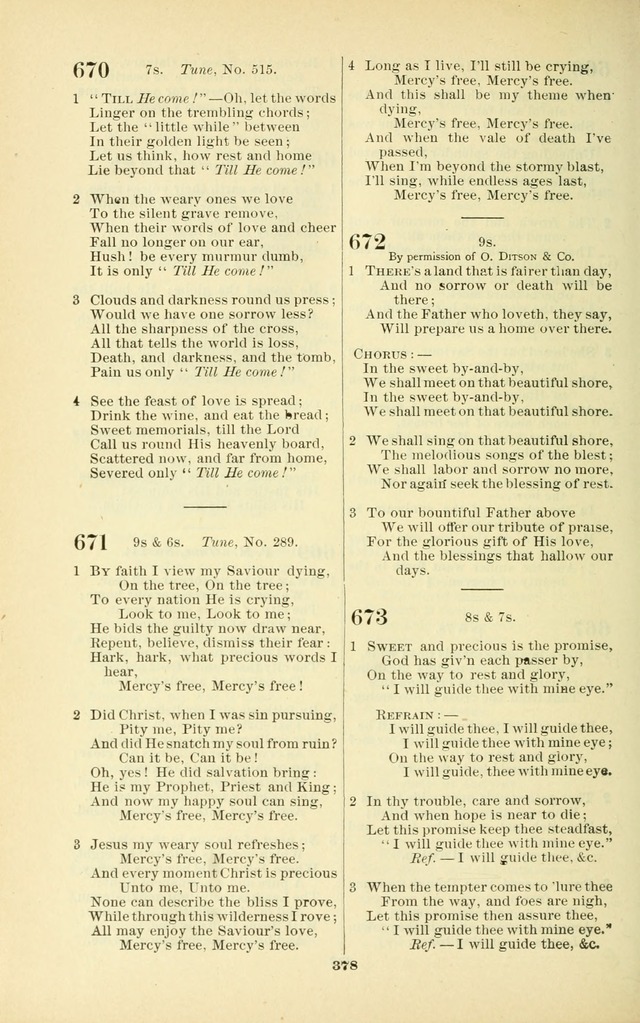 The New Jubilee Harp: or Christian hymns and songs. a new collection of hymns and tunes for public and social worship (With supplement) page 384