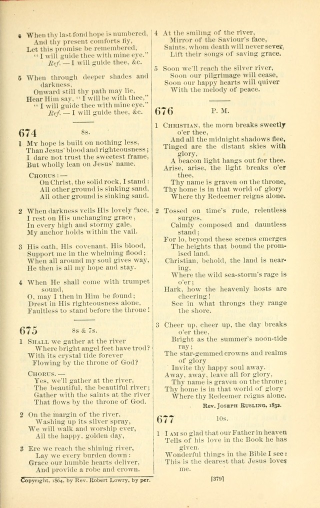 The New Jubilee Harp: or Christian hymns and songs. a new collection of hymns and tunes for public and social worship (With supplement) page 385