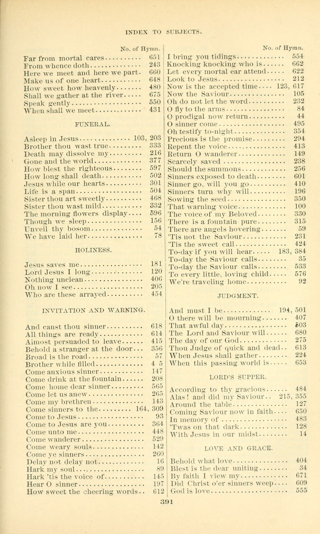 The New Jubilee Harp: or Christian hymns and songs. a new collection of hymns and tunes for public and social worship (With supplement) page 397