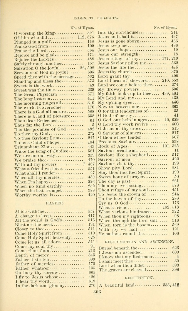 The New Jubilee Harp: or Christian hymns and songs. a new collection of hymns and tunes for public and social worship (With supplement) page 399