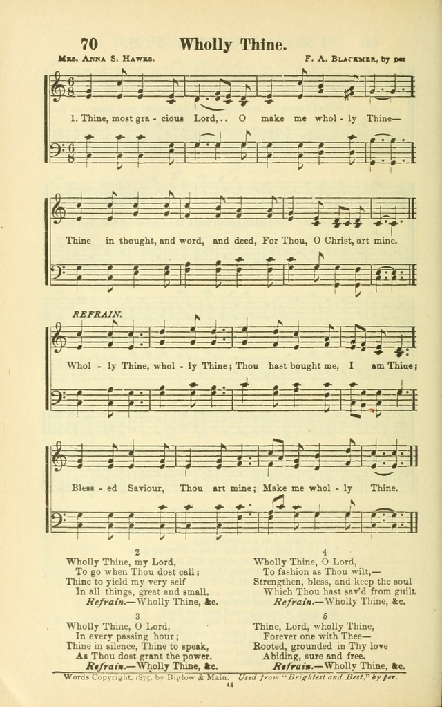 The New Jubilee Harp: or Christian hymns and songs. a new collection of hymns and tunes for public and social worship (With supplement) page 44