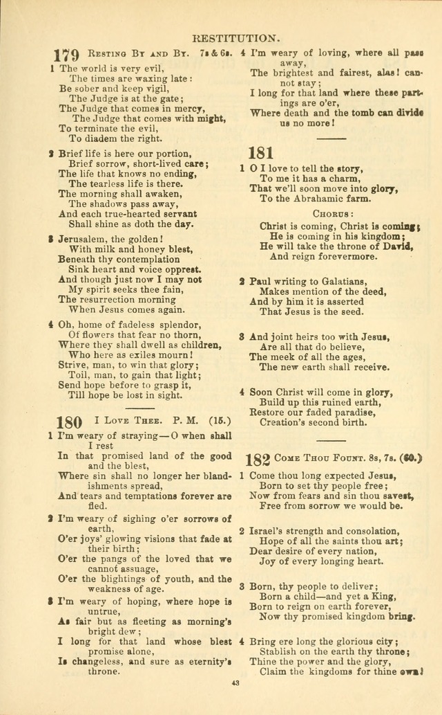 The New Jubilee Harp: or Christian hymns and songs. a new collection of hymns and tunes for public and social worship (With supplement) page 449