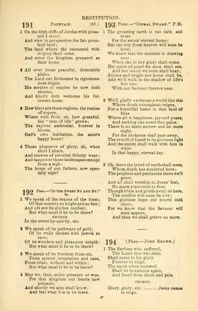 The New Jubilee Harp: or Christian hymns and songs. a new collection of hymns and tunes for public and social worship (With supplement) page 453