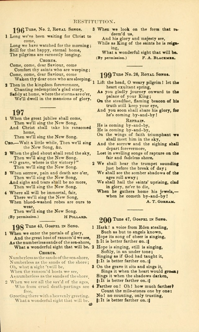 The New Jubilee Harp: or Christian hymns and songs. a new collection of hymns and tunes for public and social worship (With supplement) page 455