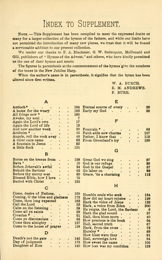 The New Jubilee Harp: or Christian hymns and songs. a new collection of hymns and tunes for public and social worship (With supplement) page 457