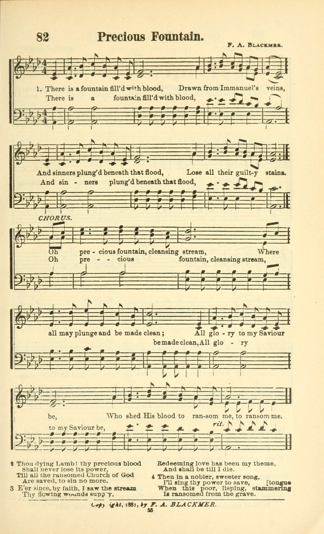 The New Jubilee Harp: or Christian hymns and songs. a new collection of hymns and tunes for public and social worship (With supplement) page 55