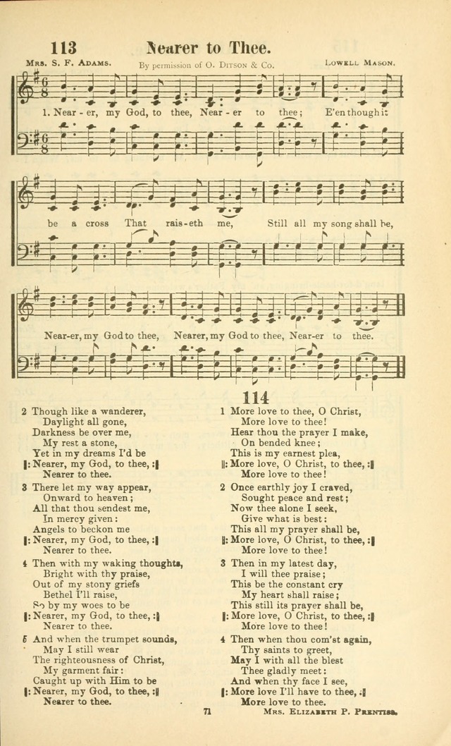 The New Jubilee Harp: or Christian hymns and songs. a new collection of hymns and tunes for public and social worship (With supplement) page 71