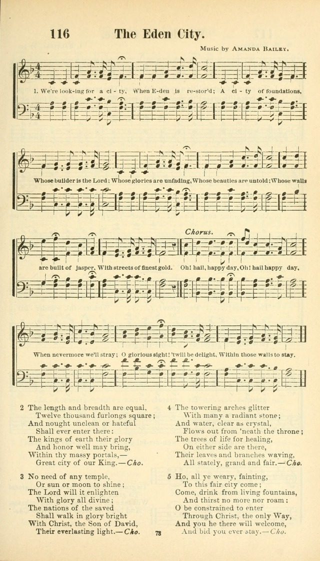 The New Jubilee Harp: or Christian hymns and songs. a new collection of hymns and tunes for public and social worship (With supplement) page 73