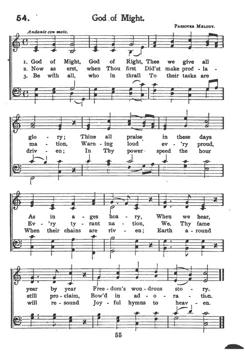 New Jewish Hymnal for Religious Schools and Junior Congregations. 8th ed. page 62