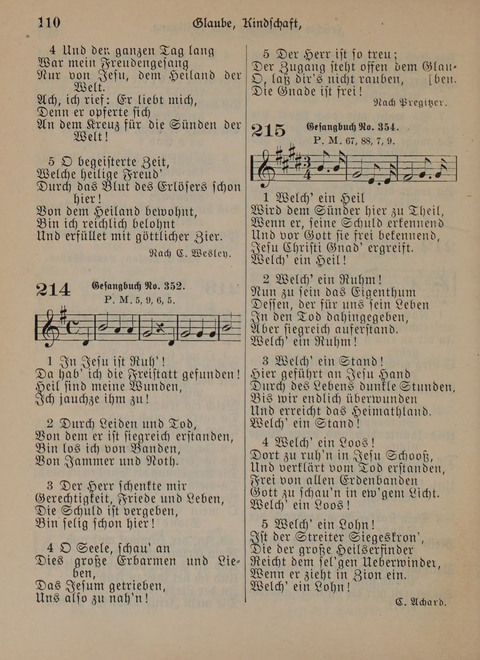 Der Neue Kleine Psalter: Zionslieder für den Gebrauch in Erbauungsstunden und Lagerversammlungen page 110