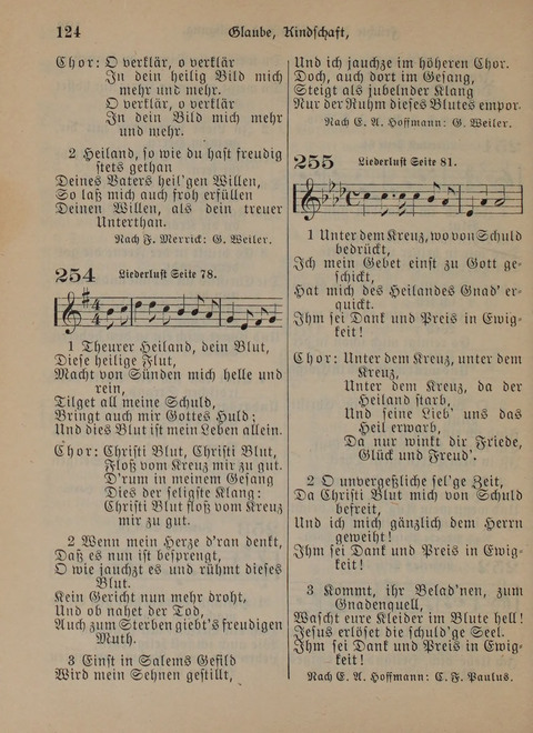 Der Neue Kleine Psalter: Zionslieder für den Gebrauch in Erbauungsstunden und Lagerversammlungen page 124