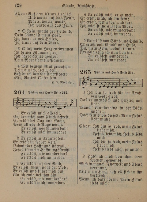 Der Neue Kleine Psalter: Zionslieder für den Gebrauch in Erbauungsstunden und Lagerversammlungen page 128