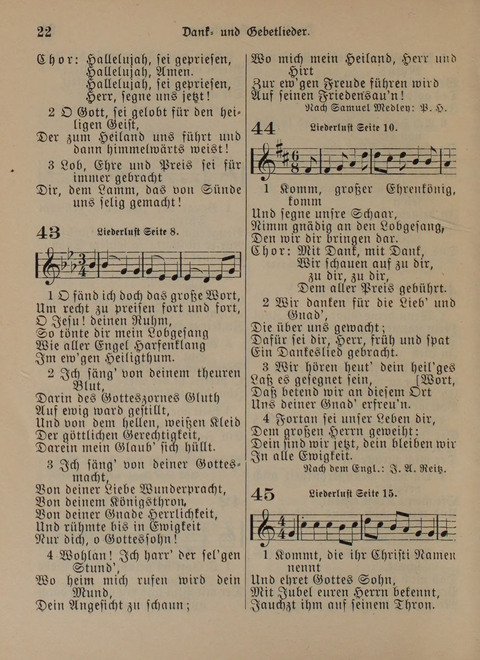 Der Neue Kleine Psalter: Zionslieder für den Gebrauch in Erbauungsstunden und Lagerversammlungen page 22