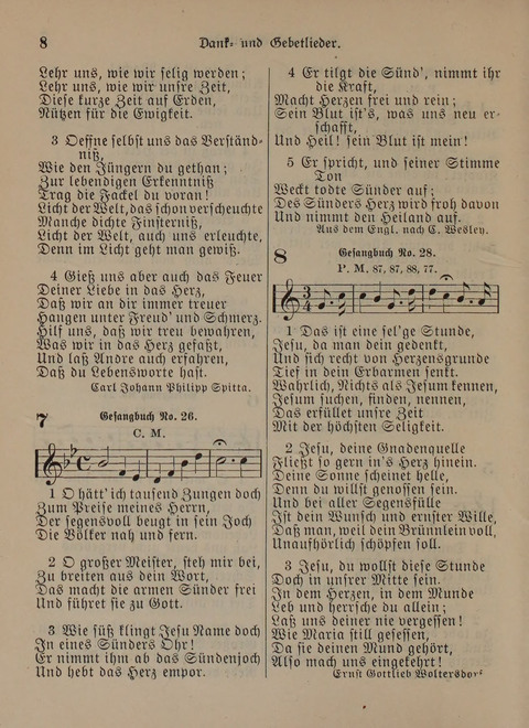 Der Neue Kleine Psalter: Zionslieder für den Gebrauch in Erbauungsstunden und Lagerversammlungen page 8