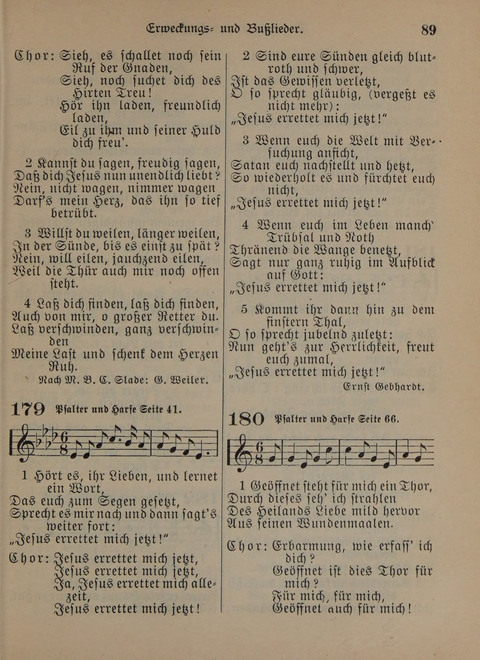 Der Neue Kleine Psalter: Zionslieder für den Gebrauch in Erbauungsstunden und Lagerversammlungen page 89