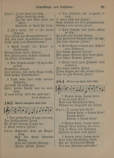 Der Neue Kleine Psalter: Zionslieder für den Gebrauch in Erbauungsstunden und Lagerversammlungen page 91