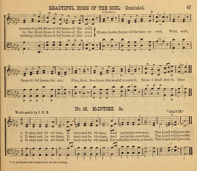 New Life No. 2: songs and tunes for Sunday schools, prayer meetings, and revival occasions page 47