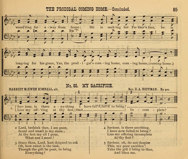 New Life No. 2: songs and tunes for Sunday schools, prayer meetings, and revival occasions page 85