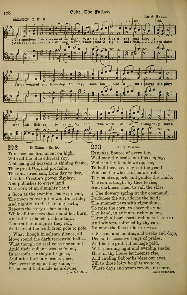 The New Laudes Domini: a selection of spiritual songs, ancient and modern for use in Baptist churches page 108