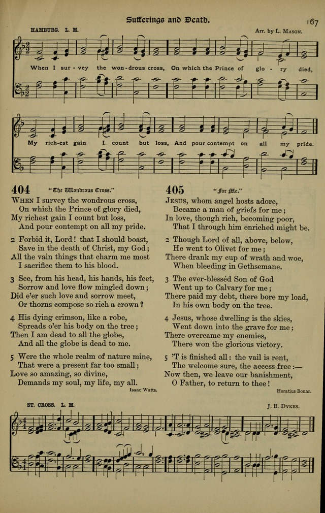 The New Laudes Domini: a selection of spiritual songs, ancient and modern for use in Baptist churches page 167