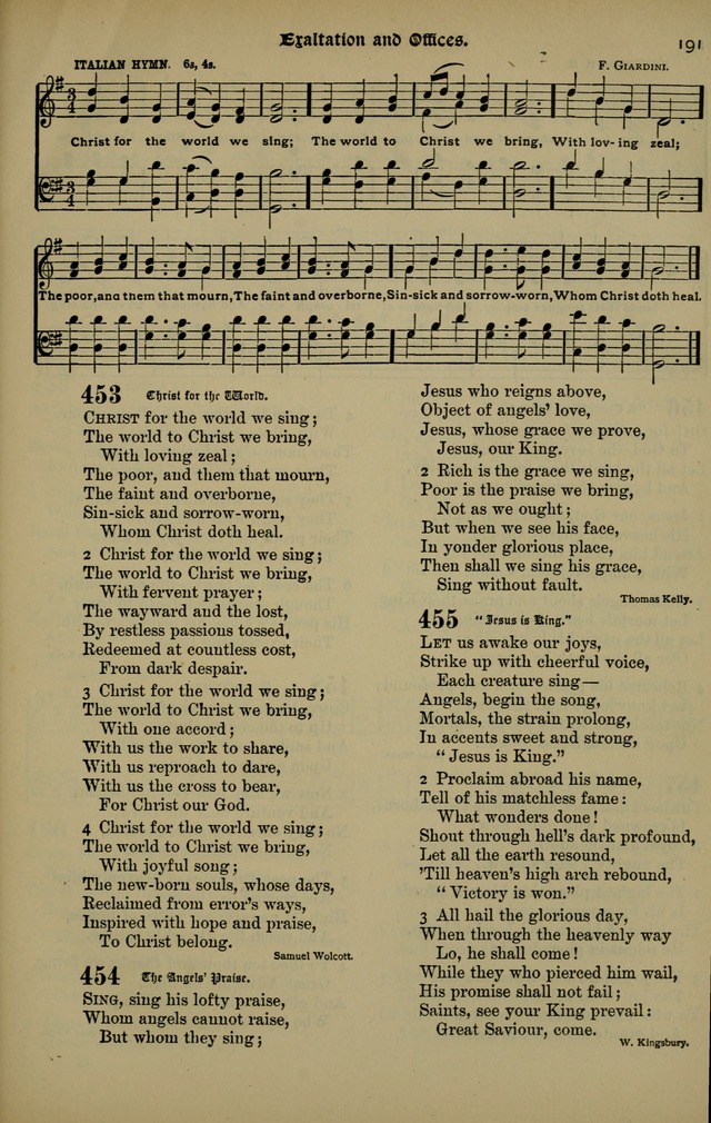 The New Laudes Domini: a selection of spiritual songs, ancient and modern for use in Baptist churches page 191