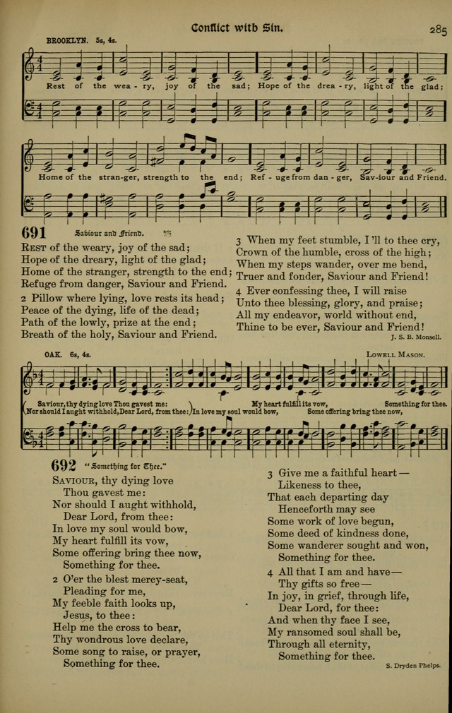 The New Laudes Domini: a selection of spiritual songs, ancient and modern for use in Baptist churches page 285