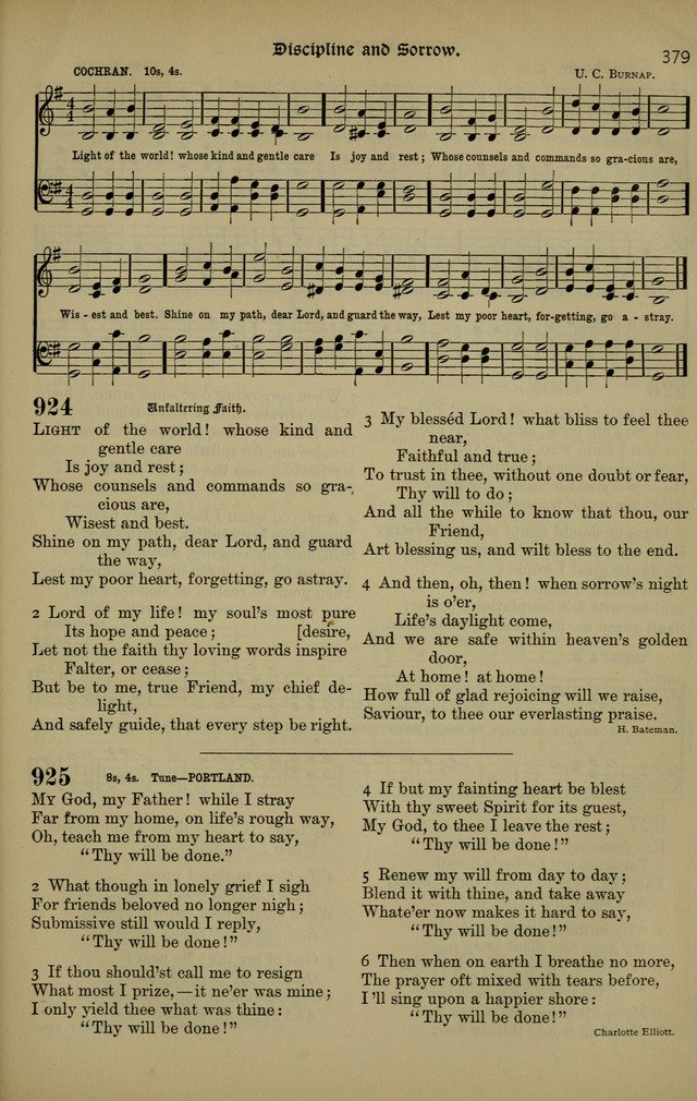 The New Laudes Domini: a selection of spiritual songs, ancient and modern for use in Baptist churches page 379