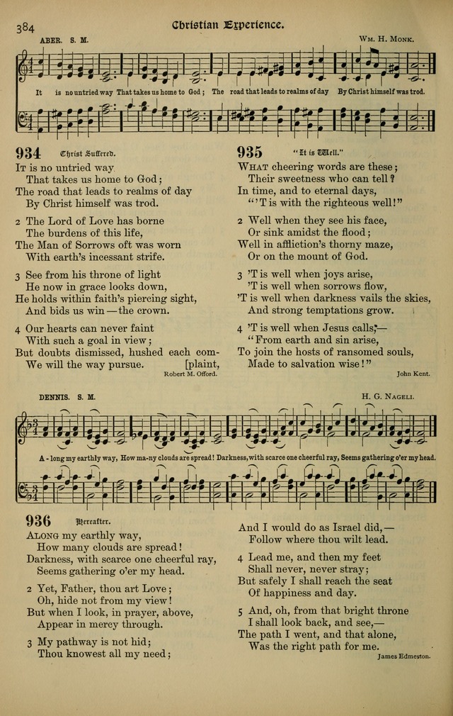 The New Laudes Domini: a selection of spiritual songs, ancient and modern for use in Baptist churches page 384