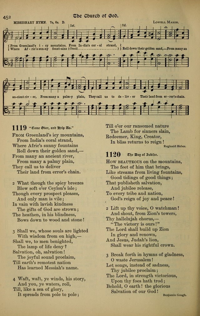 The New Laudes Domini: a selection of spiritual songs, ancient and modern for use in Baptist churches page 452