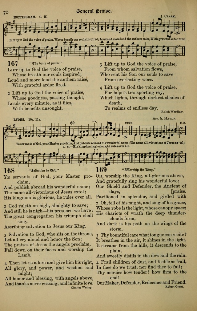 The New Laudes Domini: a selection of spiritual songs, ancient and modern for use in Baptist churches page 70