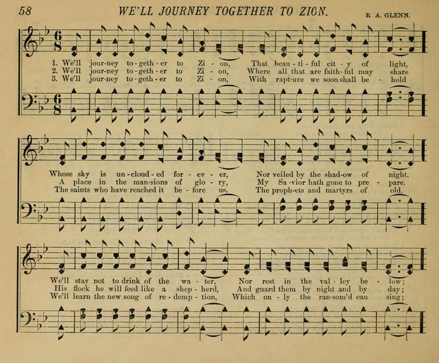 New Melodies of Praise: a collection of new tunes and hymns, for the Sabbath School and praise meeting page 63