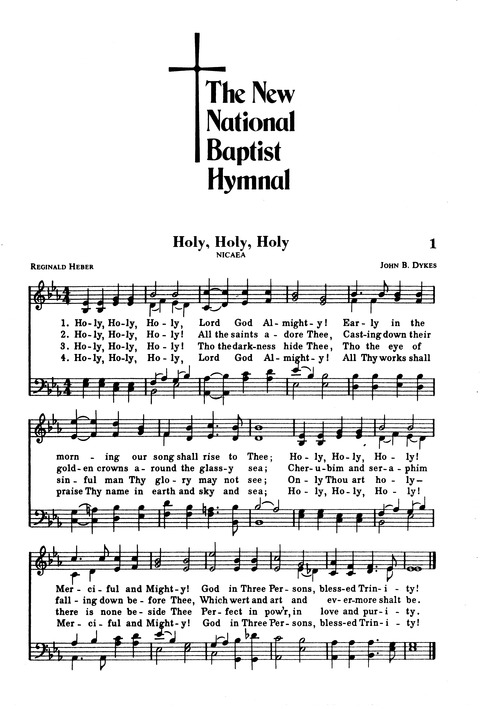 The New National Baptist Hymnal page 1