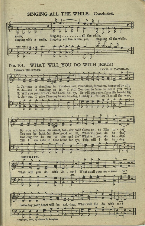 New Perfect Praise: for Sunday-schools, singing-schools, revivals, conventions and general use in Christian work and worship page 101