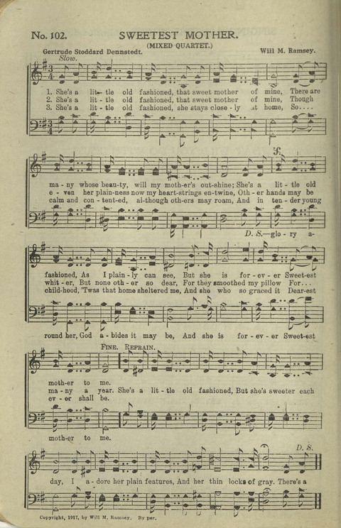 New Perfect Praise: for Sunday-schools, singing-schools, revivals, conventions and general use in Christian work and worship page 102