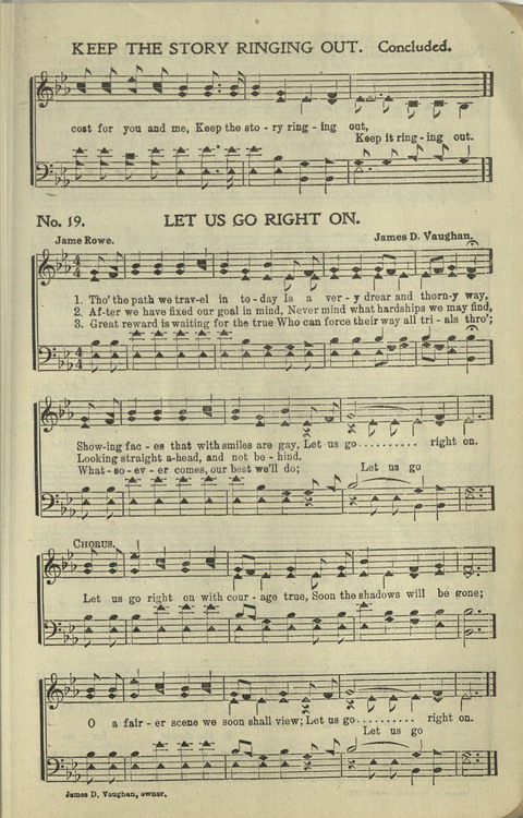 New Perfect Praise: for Sunday-schools, singing-schools, revivals, conventions and general use in Christian work and worship page 19