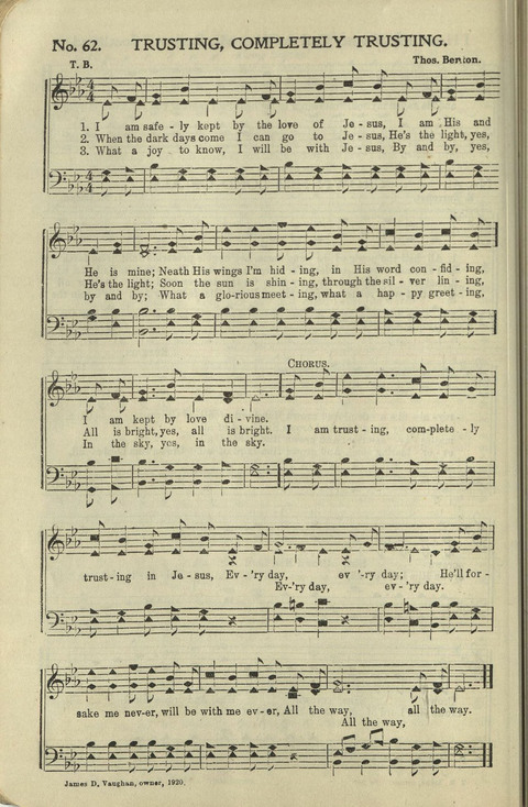 New Perfect Praise: for Sunday-schools, singing-schools, revivals, conventions and general use in Christian work and worship page 62