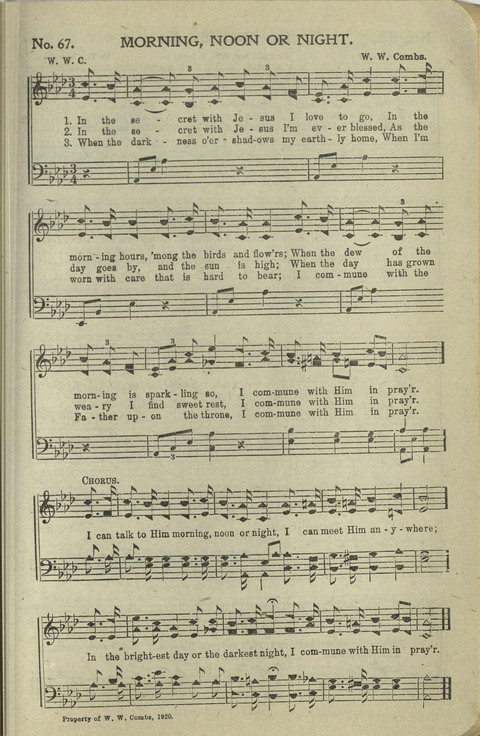 New Perfect Praise: for Sunday-schools, singing-schools, revivals, conventions and general use in Christian work and worship page 67