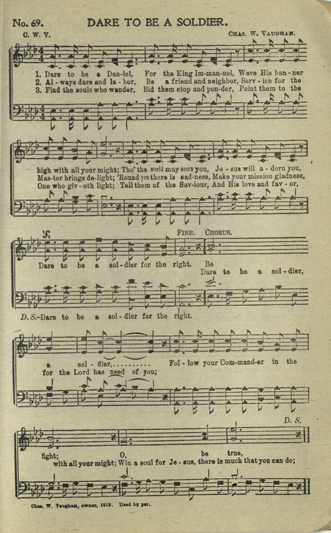 New Perfect Praise: for Sunday-schools, singing-schools, revivals, conventions and general use in Christian work and worship page 69