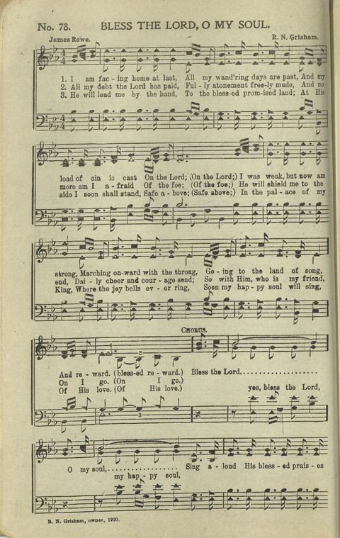 New Perfect Praise: for Sunday-schools, singing-schools, revivals, conventions and general use in Christian work and worship page 78