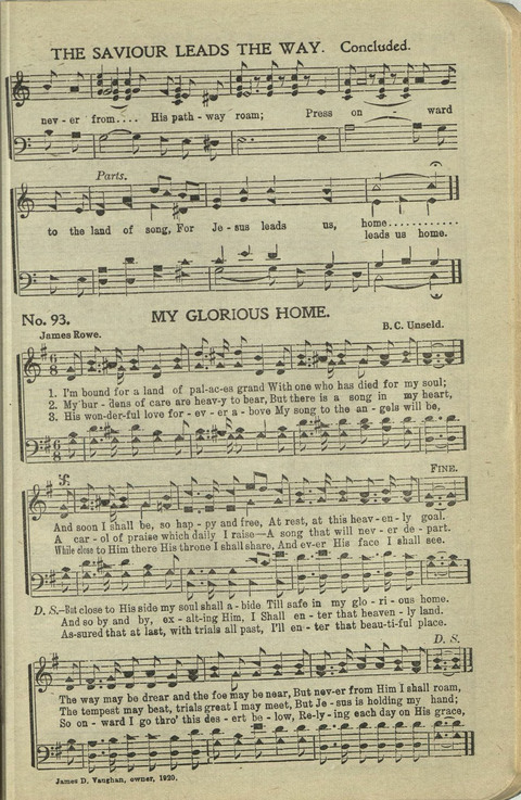 New Perfect Praise: for Sunday-schools, singing-schools, revivals, conventions and general use in Christian work and worship page 93