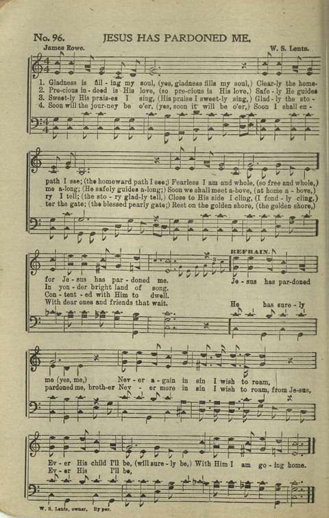 New Perfect Praise: for Sunday-schools, singing-schools, revivals, conventions and general use in Christian work and worship page 96