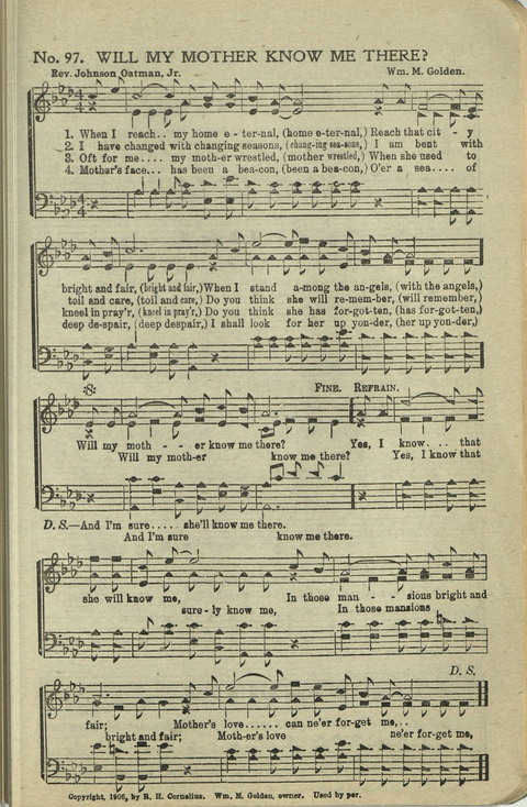 New Perfect Praise: for Sunday-schools, singing-schools, revivals, conventions and general use in Christian work and worship page 97