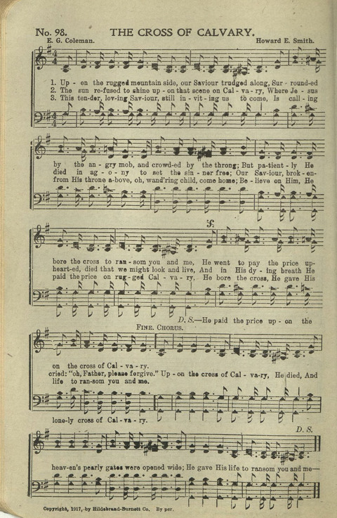 New Perfect Praise: for Sunday-schools, singing-schools, revivals, conventions and general use in Christian work and worship page 98